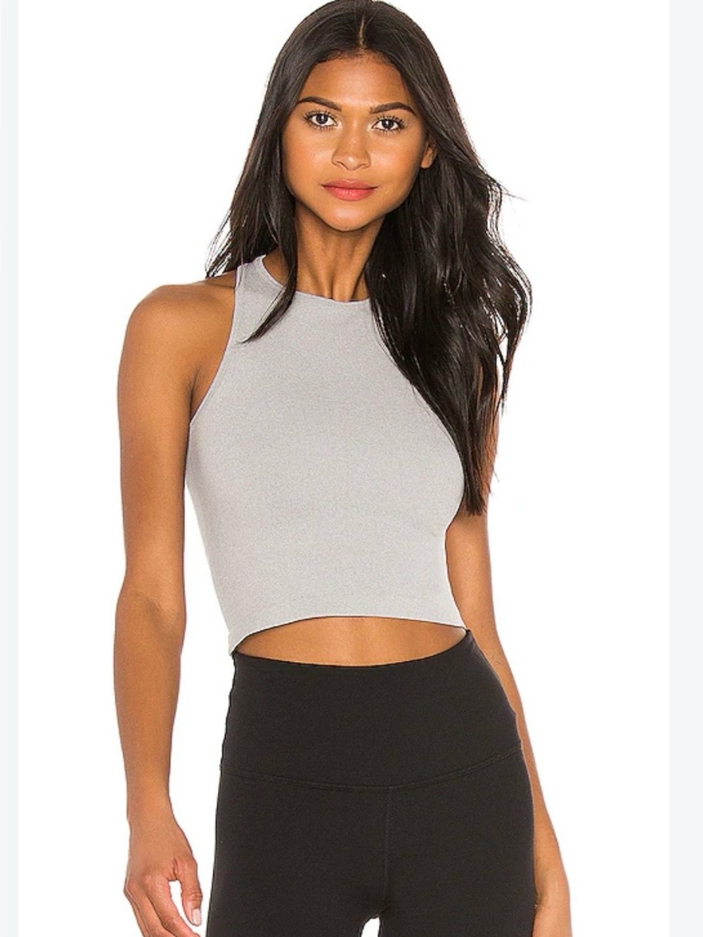 Intimately free people Gray Hayley Ribbed Racerback Brami Size xs/s